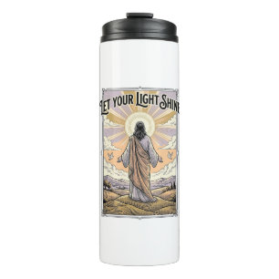 Lass dein Licht scheinen Vintage-Glaube Thermosbecher