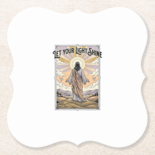 Lass dein Licht scheinen Vintage-Glaube Untersetzer