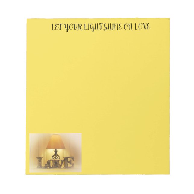 Lass dein Licht Shine Notizblock (Vorderseite)