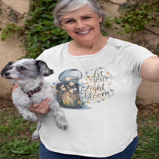Lass dein Lichtblut Große Größe T-Shirt (Let Your Light Bloom Plus Size T-Shirt)