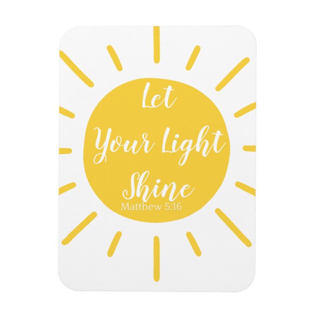Lass dein Light Shine Matthew 5:16 Foto Magnet (Vertikal)
