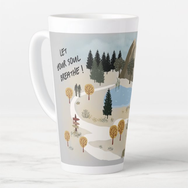 Lass dein Soul Breathe Latte Tasse (Linke Ecke)