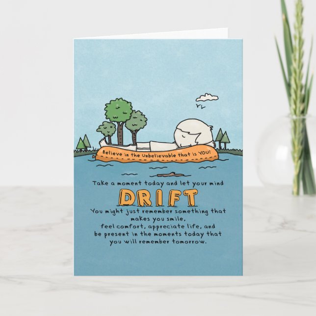 Lass Deine Gedankenbewegung Karte (Vorderseite)