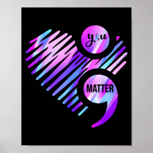 Lass deine Geschichte nicht mit einem Semikolon en Poster