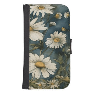 Lass deine Kreativitätsblüte mit einem daisy-Desig Galaxy S4 Geldbeutel Hülle