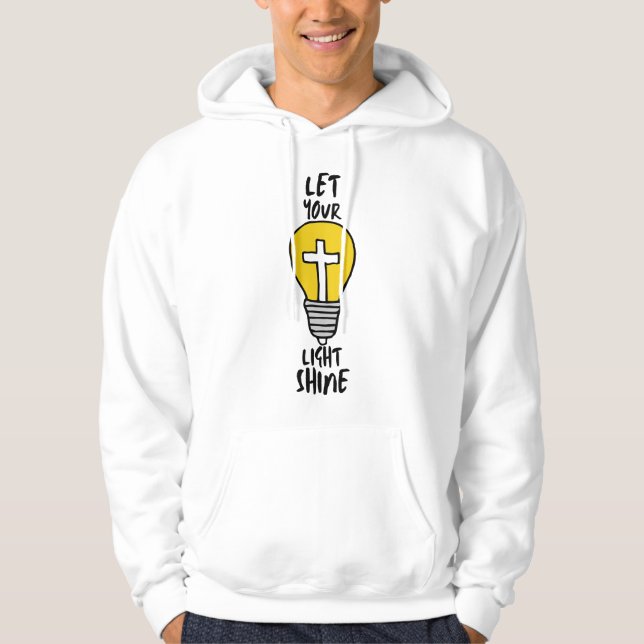 Lass deine Lichtrheinbibel Cross Men's Hoodie (Vorderseite)