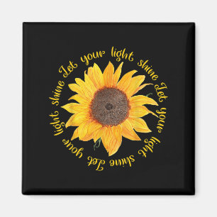 Lass Deine Lichtschrein-Sonnenblumen-Bibelmotivati Magnet
