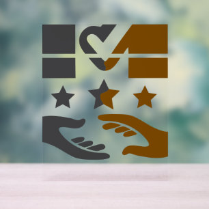 Lass deine Stimme zählen Acrylschild