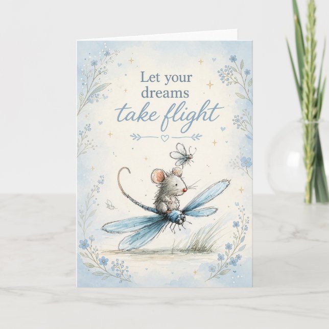 Lass deine Träume fliegen Karte (Vorderseite)