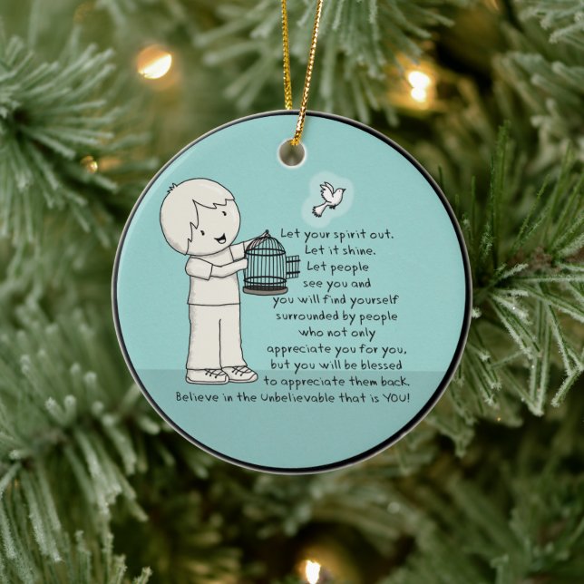 Lass deinen Geist aus Keramik Ornament (Baum)