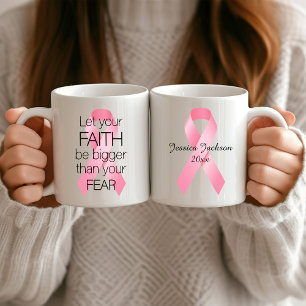 Lass deinen Glauben größer sein als deine Angst Kaffeetasse