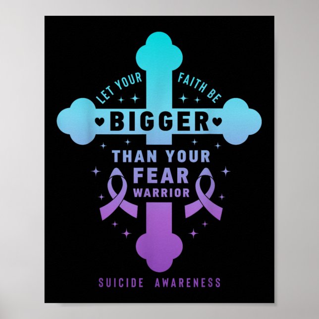Lass deinen Glauben größer sein als deine Angst vo Poster (Vorne)