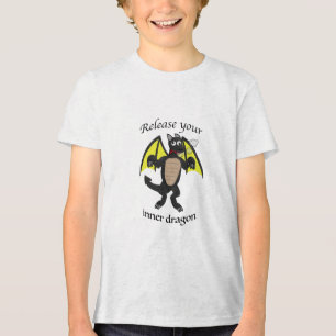 Lass deinen inneren Drachen raus (närrisch) Tri-Blend Shirt