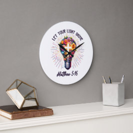 Lass deinen Lichtschacht Große Wanduhr