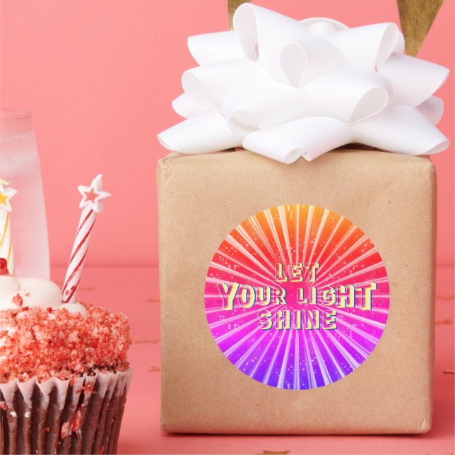 Lass deinen Lichtschacht Runder Aufkleber (Party)