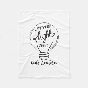 Lass deinen Lichtschein mit Gottes Lantern Fleecedecke