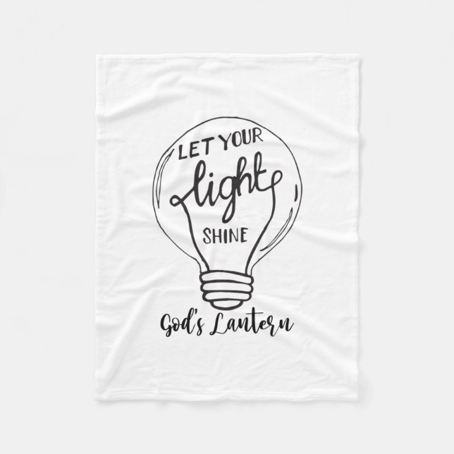 Lass deinen Lichtschein mit Gottes Lantern Fleecedecke (Vorderseite)