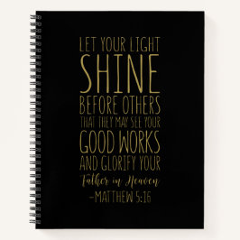 Lass deinen Lichtschimmer vor anderen, Matthew 5:1 Notizbuch