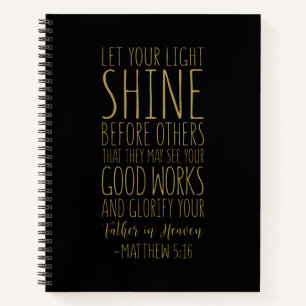 Lass deinen Lichtschimmer vor anderen, Matthew 5:1 Notizbuch