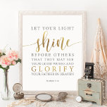 Lass deinen Lichtschimmer vor Matthew 5:16 Poster<br><div class="desc">Lass Dein Lichtschein vor anderen Matthew 5:16 Wall Art Poster</div>