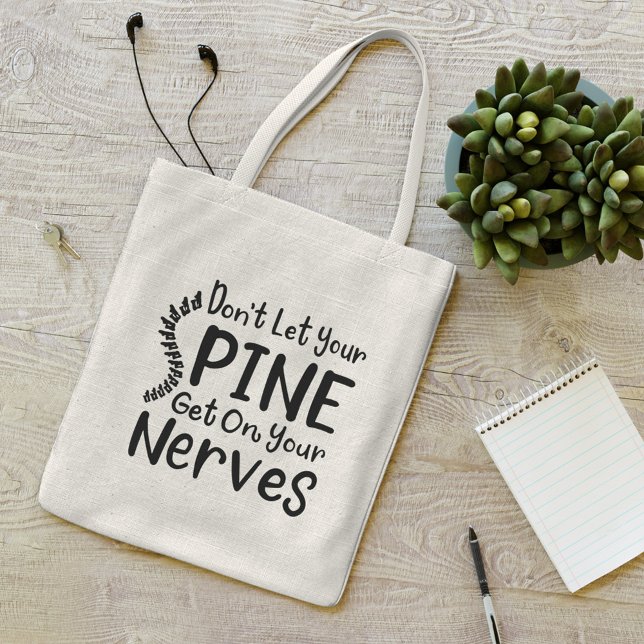 Lass deinen Rücken nicht auf Nerves Chiropraktor. Tragetasche (Chiropractor Gag Coworker Gift Tote Bag)