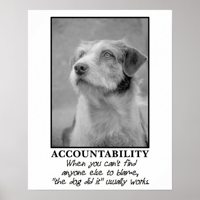 Lass dem Hund die Schuld für deine Furzen [S] Poster (Vorne)