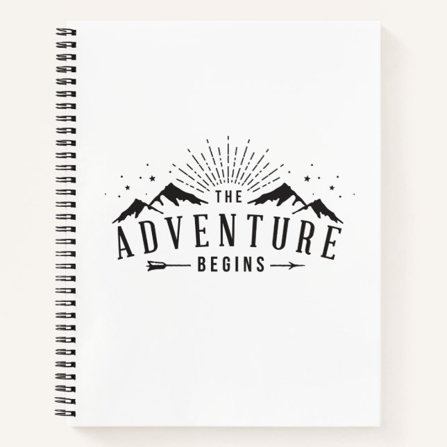 Lass den Adventure Begin! Notizbuch (Vorderseite)