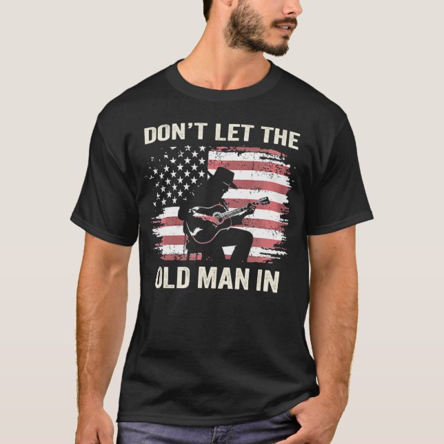 Lass den alten Mann nicht unter amerikanischer Fla T-Shirt (Vorderseite)