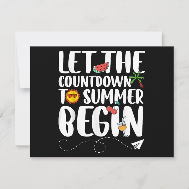 Lass den Countdown bis zum Beginn des Sommers, lus (Vorderseite)