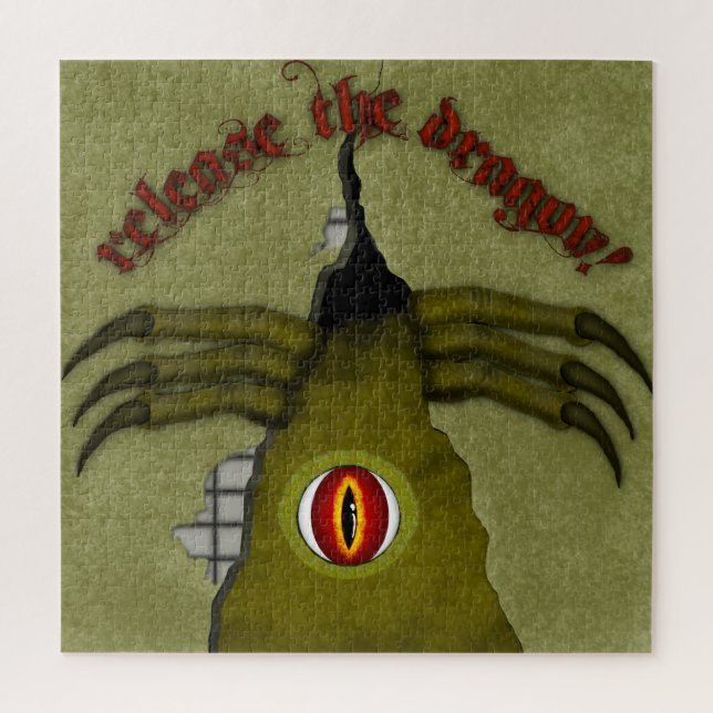 Lass den Drachen frei! Digitale Kunst Puzzle (Vertikal)