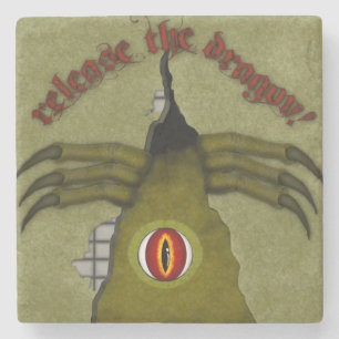 Lass den Drachen frei! Digitale Kunst Steinuntersetzer