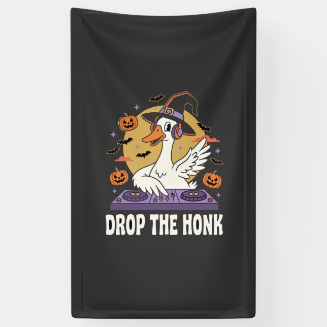 Lass den Hupen Halloween DJ Goose Banner (Vertikal)
