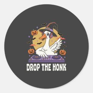 Lass den Hupen Halloween DJ Goose Runder Aufkleber
