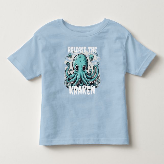 Lass den KRAKEN frei! Niedlicher Oktopus Kleinkind T-shirt (Vorderseite)