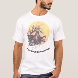 Lass den Mond sei dein Guide, Wolf auf dem Mond, r T-Shirt