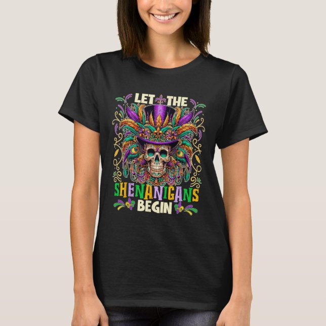 Lass den Shenanigans Begin Mardi Gras 2025 Kinder  T-Shirt (Vorderseite)