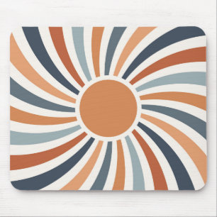 Lass den Sonnenschein herein in farbenfrohem Retro Mousepad