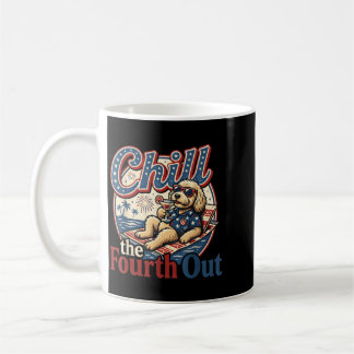 Lass den Vierten entspannt lustiger Goldendoodle-H Kaffeetasse