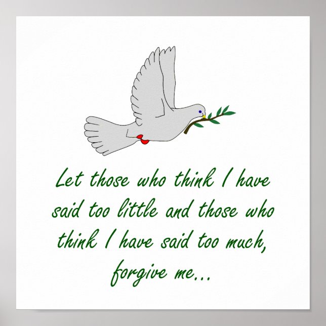 Lass denen, die denken, ich habe zu wenig gesagt - poster (Vorne)