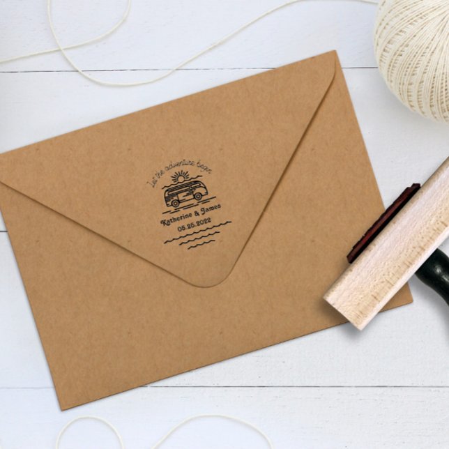 Lass der Abenteuer Begin Hochzeitskautschuk-Briefm Permastempel (Von Creator hochgeladen)