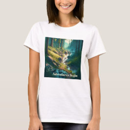 Lass der Abenteuer | Camping Art T-Shirt