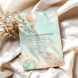 Lass der Adventure Begin Baby-Dusche Einladung