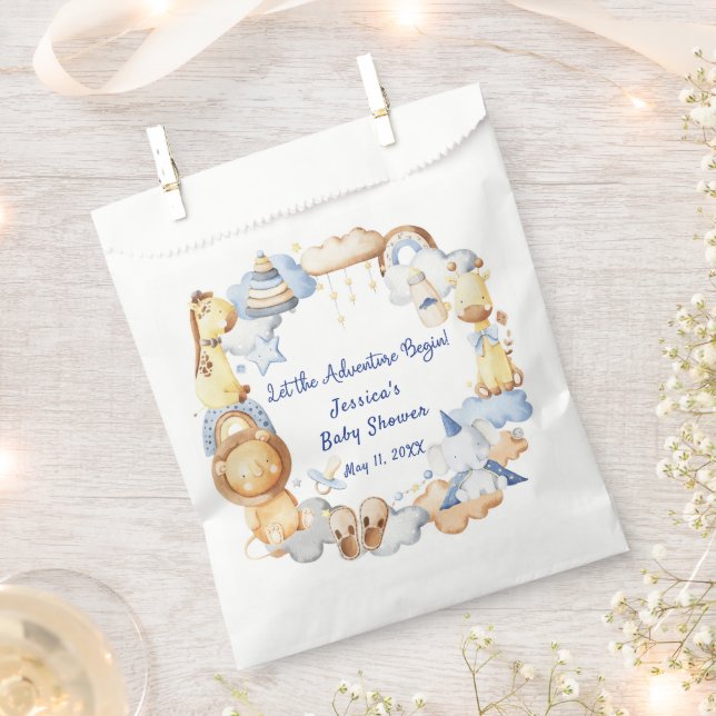Lass der Adventure Begin Boy Baby Toy Baby Shower Geschenktütchen (Ausgeschnitten)