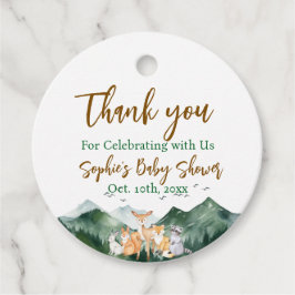 Lass der Adventure Begin Forest Baby Shower Geschenkanhänger