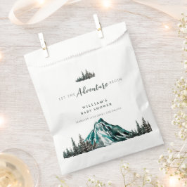 Lass der Adventure Begin Mountain Pine Baby Dusche Geschenktütchen