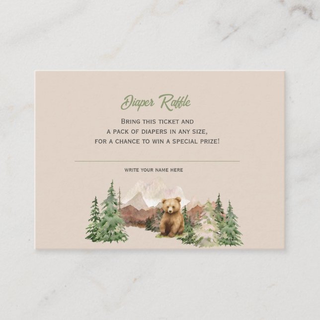 Lass der Adventure Begin Mountain Sage Baby Dusche Begleitkarte (Vorderseite)