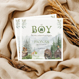 Lass der Adventure Begin Mountains Boy Baby Dusche Serviette