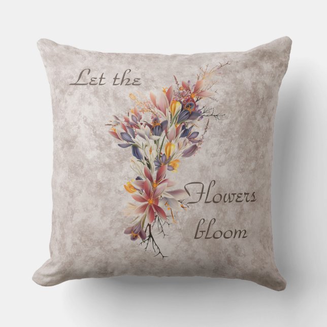 Lass der Blume Bloom Pillow Kissen (Vorderseite)