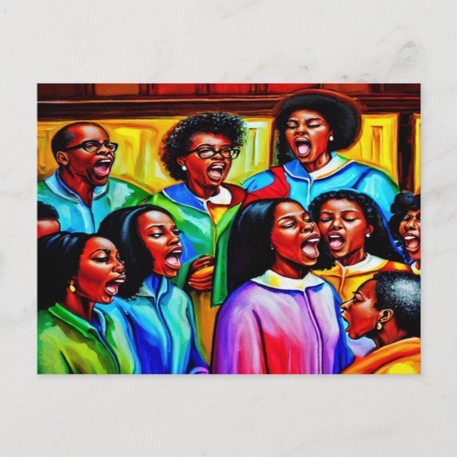 Lass Der Chor Sing Christliche Postkarte (Vorderseite)