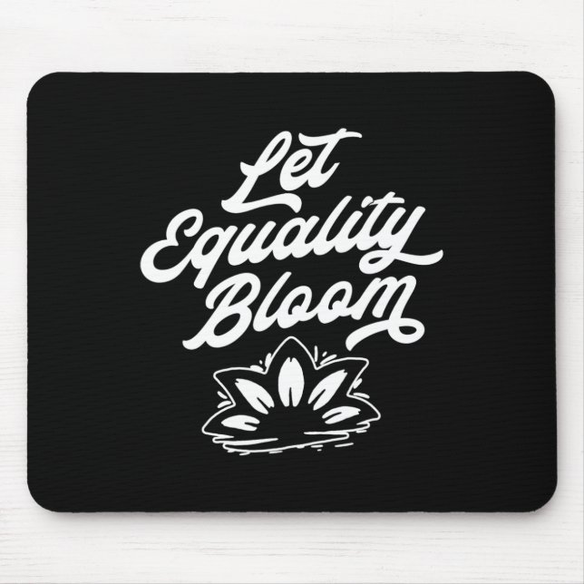 Lass der Gleichheit Bloom Retro Lotus Blume Pride  Mousepad (Vorne)